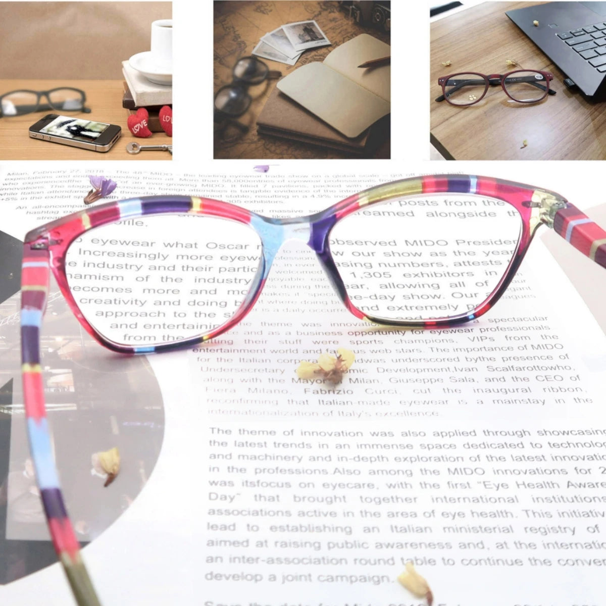 Women's Cat Eye Reading Glasses With Blue Light Resistant Lenses